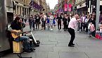 Glasgow Busker \'Ben Monteith\' and Street Dancer \'Leo\'