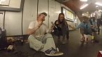 Girl joins rapper in the subway for an impromptu jam session (Infidelix ft. EllandM)