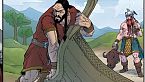 Thor cerca di catturare Jormungand (Il serpente del mondo) - Mitologia Norrena nei fumetti