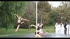 Pole dance alla festa del parco Vallette